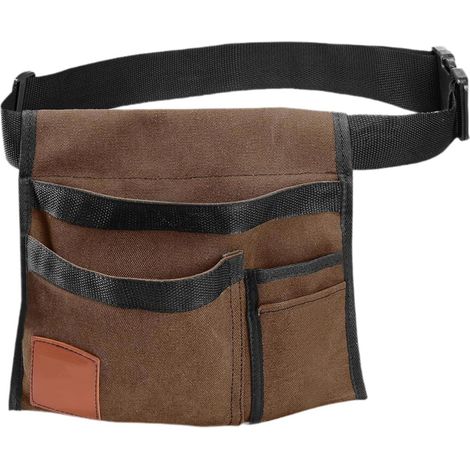 Sac à outils de jardinage multipoches, ceinture porte-outils, tablier de jardinage pour menuisiers, couleur camel (1/5)