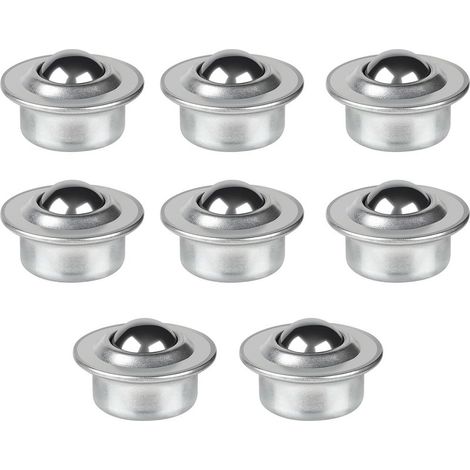 8x Kugellager-Rollen, Kugellager-Möbelrollen, Edelstahl-Rollen, 360°-Drehung, für Möbel (1/4)