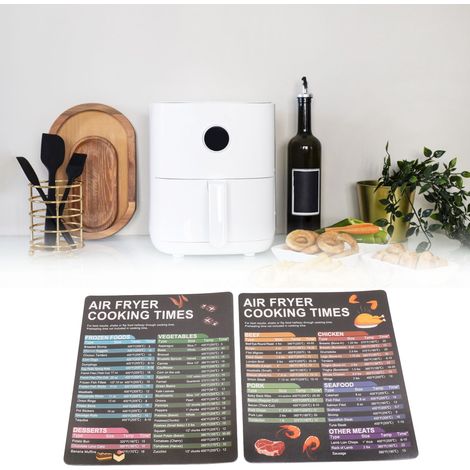 Plastique Magnétique Cheat Sheet Set pour Accessoires Fryer: Guide Pratique de Temps de Cuisson et Friture (1/5)