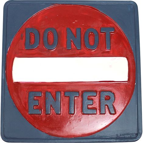 Señal DO NOT ENTER en cerámica 21 x 2 x 21 cm - SpazioLuzio