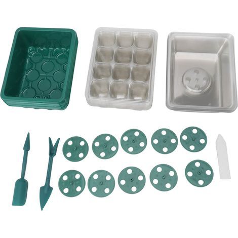 Seed starter tray, transparent plastic lid for seedlings, for gardening and horticulture, 12 holes (1/5)