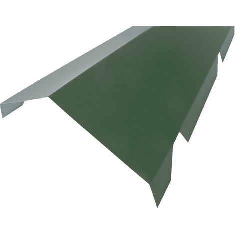 Faitière crantée double pour bac acier 1045 - L 2100mm - Coloris - Vert 6009, Hauteur - 260 mm, Largeur - 450 mm, Longueur - 2100mm