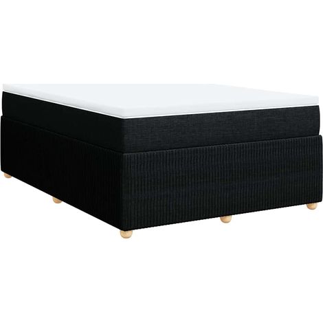 Maison Exclusive - Boxspringbett mit Matratze Schwarz 140x200 cm (1/5)