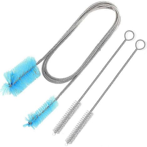 Kit de nettoyage pour poêle à granulés avec rallonge flexible en acier inoxydable de 1,55 m et courbure à 90° (1/3)