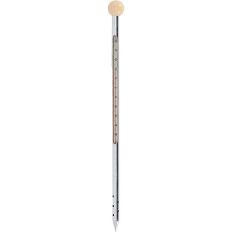Thermomètre de sol en fer - Gris - D 2,5 x H 34,7 cm - Livraison gratuite (1/3)