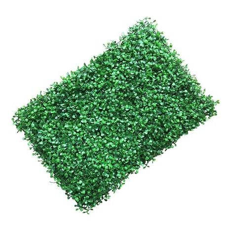 12 pièces 40x60 cm Panneau de haie artificielle en forme de tapis - Décoration murale - Faux grillage - Panneaux de buis - Plante d’intérieur - Gazon artificiel - Plaque de feuillage - Haie de (1/5)