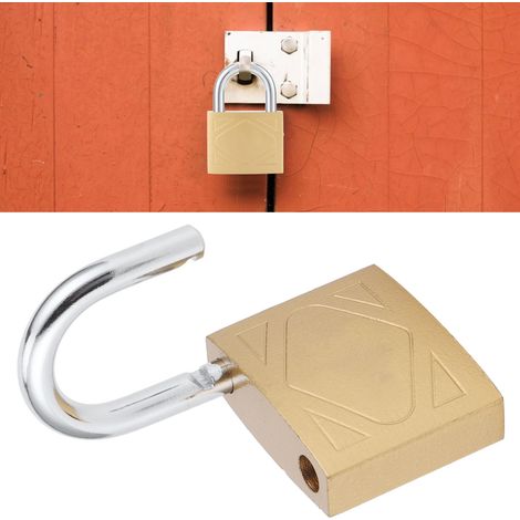 Candado de seguridad para casa, puerta y armario con 3 llaves, 40 mm, resistente a cortes y con mecanismo de doble cierre fabricado en hierro y cobre. (1/5)