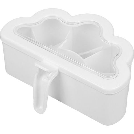 Wolkenförmige Gewürzdose, einteilig, 6 Fächer, Gewürze mit transparentem Deckel, 6 Löffel für Gewürze, Salz, Zucker, Pfeffer. (1/5)