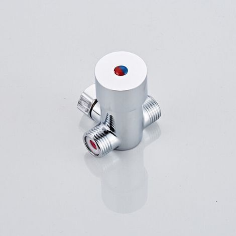 Thermostatische Mischbatterie mit Temperaturregelung, Warm- und Kaltwasser-Mischventil, G1/2, für Zuhause, Hotel, Badezimmer, mit automatischem Sensor, berührungsloser Armatur, Duschkabinen-Mischbatte (1/4)