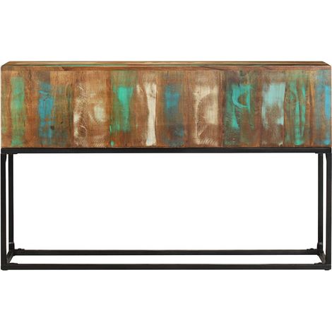 Maison Exclusive - Tavolo Consolle 120x30x75 cm in Legno Massello di Recupero (1/5)
