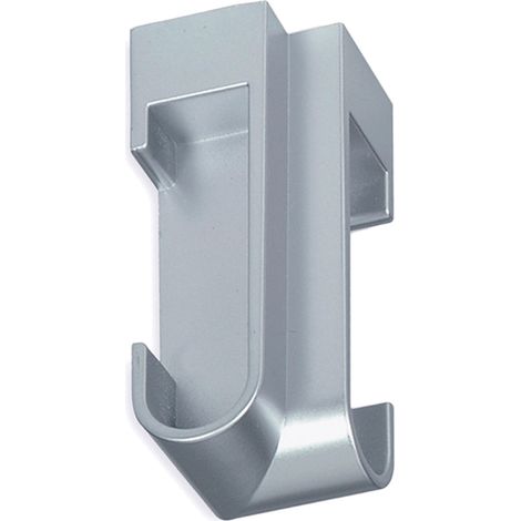 Soporte Angular Barra Oval Plata - Soporte fijación techo angular para barra armario ovalada (1/4)
