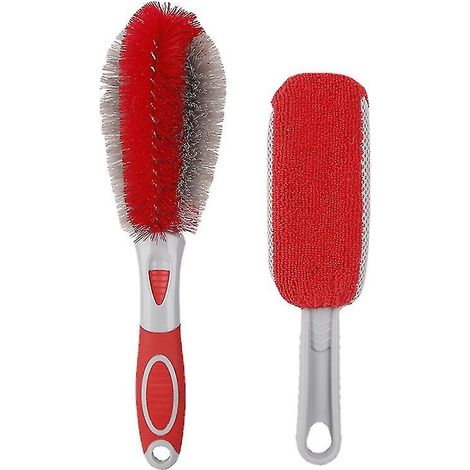Brosse de nettoyage pour voiture, brosse de nettoyage pour jantes et enjoliveurs (lot de 2) (1/5)