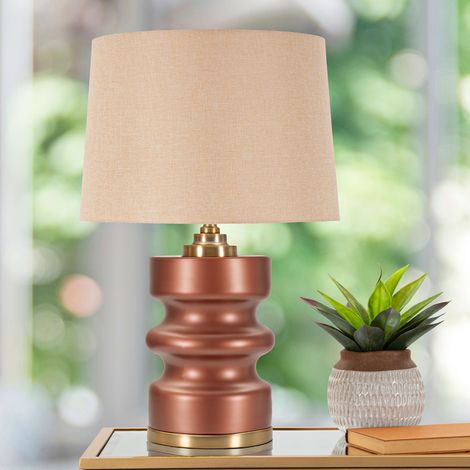 Lámpara de Mesa Toberm, Necesita 1 Bombilla, Casquillo e27, Pantalla, Rosa (1/5)