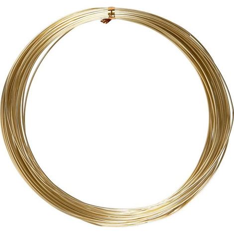 Creotime fil aluminium 16 m rond rond 1 mm or