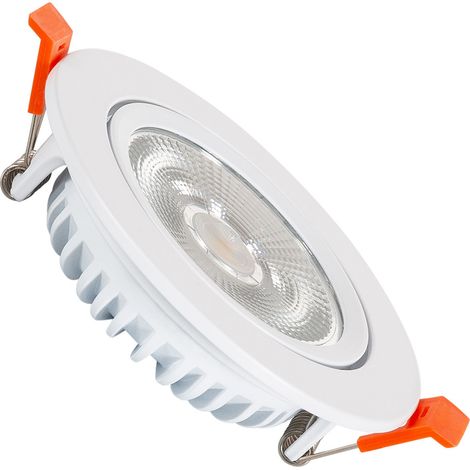 Foco Downlight LED 10W COB Superslim Direccionable Circular Blanco Corte Ø90 mm CRI90 Expert Color No Flicker Blanco Neutro 4000K 24° (1/5)
