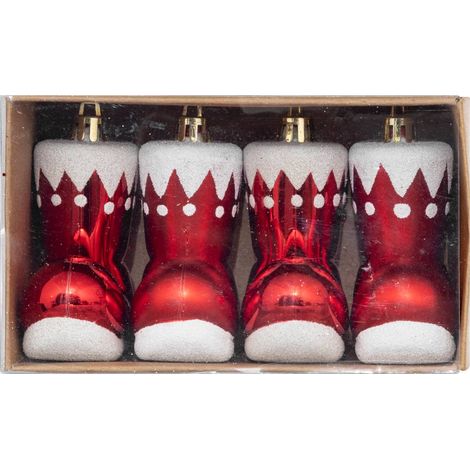 SDN PLAST STIEFEL PN X4 10CM - Feeric lights & christmas