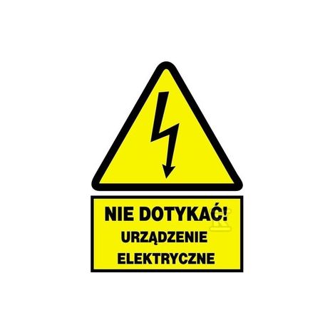 Placa de advertencia eléctrica Ndue de 148 x 210 mm.
