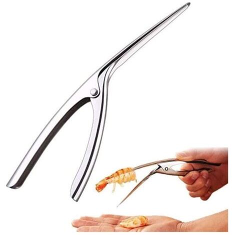 Éplucheur de crevettes en acier inoxydable, facile et rapide, outils de pinces, Machine à éplucher les crevettes (1/5)