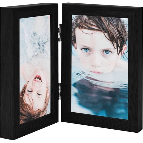 FIMEI Cadre photo dépliable en deux Noir 2x(21x29,7 cm) (1/5)