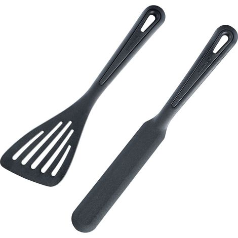Westmark 28352275 - Spatola per crêpes + spatola, resistente al calore fino a 270 °C, in PPA, Gentle Plus, colore: Nero (1/4)