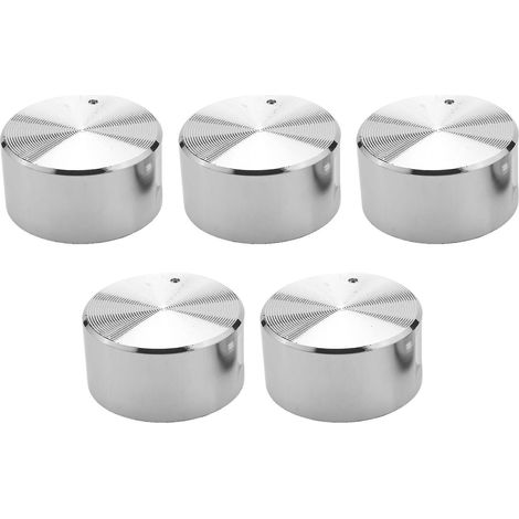 Lot de 5 boutons de cuisinière à gaz en métal de 6 mm, boutons de commande pour four et plaque de cuisson à gaz, pièces de rechange pour cuisine (1/5)
