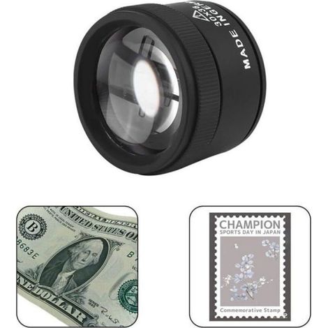 Loupe 30X Bijoux & Pièces – Lentille Optique Pro, Portable, Alliage Plaqué (1/4)