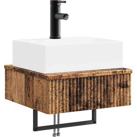 vidaXL Lavabo da Parete Legno antico 40 x 41 x 39 cm