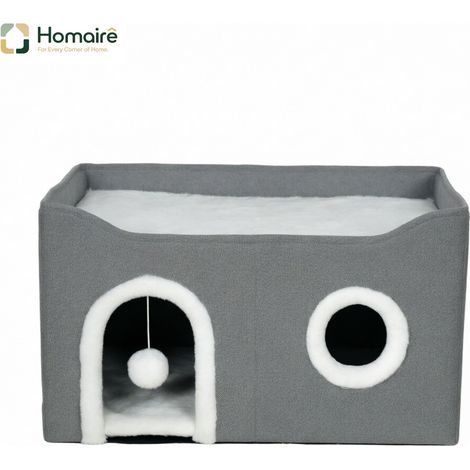 Aufbewahrungseinheit mit Schubladen, grau, im Holzdekor 60 x 40 x 34 cm HOMAIRE (1/5)