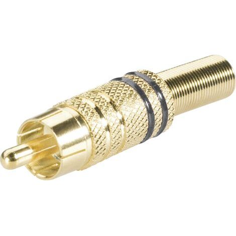 Cinch/RCA mâle, droit TRU COMPONENTS 1578918 Nombre de pôles: 2 noir 1 pc(s) S460961 (1/3)