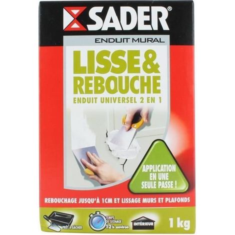 Enduit mural Lisse et Rebouche Sader 1kg