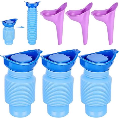 3 urinoirs rétractables 750 ML Urinoir d'urgence réutilisable Bouteille d'urine en Pot Toilette Mobile Portable Toilette de Voyage d'urgence pour Enfants, Adultes, embouteillage, Camping (1/5)