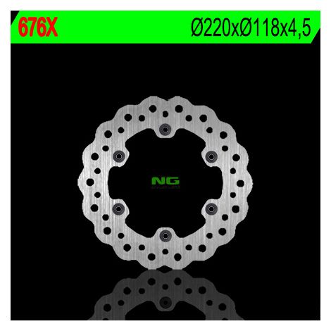 Disco de freno trasero Suzuki RM/DRZ 125/250, 1988-98, 220x118x4,5 mm Wave