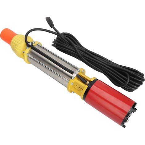 Pompe submersible solaire CC 3SYDC48/6-25, pompe de puits profond CC 48 V 400 W, hauteur de refoulement de 25 m, pompe à vis CC en acier inoxydable, débit de 6 m³/h. Convient pour les bassins piscicol (1/5)