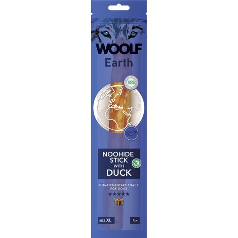 Golosina para perros Woolf Earth Noohide en barra XL sabor pato, 85 g (1/2)