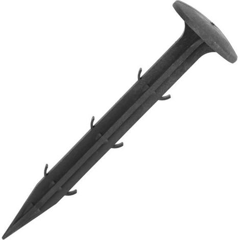 Piquet de Jardinage en Plastique PP Noir - 50 Pcs - 11 cm (1/4)
