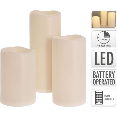 Ambiance Set di Candele a LED 3 pz con Telecomando (1/2)