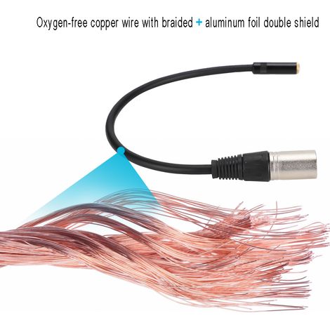 Câble d'adaptateur audio 3.5mm femelle vers XLR mâle en alliage de zinc, cordon de raccordement (1/5)