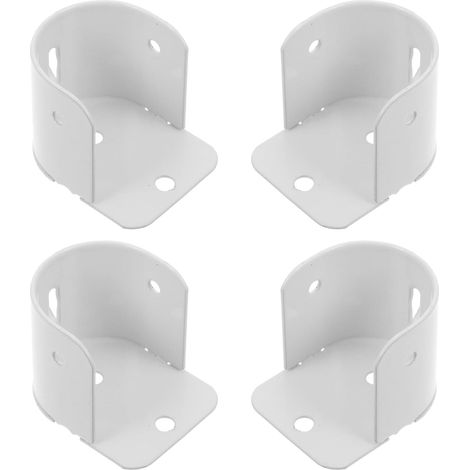 Supports de tringle à rideau de douche (lot de 4) en acier inoxydable, faciles à installer, pour la maison et le dressing. (1/5)