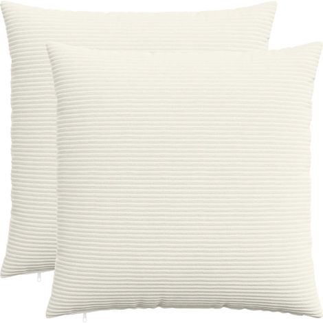 Federa 2 pcs HEERLEN Crema 55 x 55 cm corduroy vidaXL