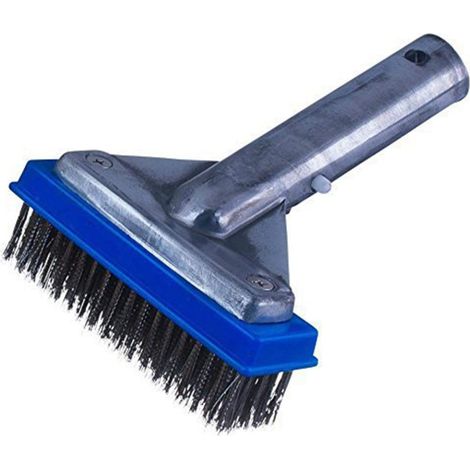 Brosse de piscine en acier inoxydable, adaptée aux parois, au fond, aux marches et aux carreaux, avec des poils adaptés aux saletés courantes.-AquaForge (1/5)