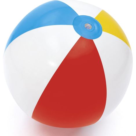 1 Ballon De Plage Diamètre 61 Cm PVC Résistant Eau Jeux Piscine Extérieur Enfants