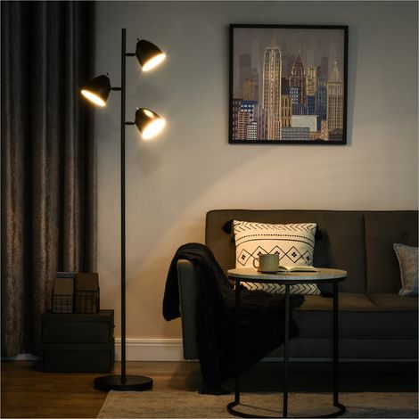 Lampe de table Lampadaire sur pied industriel 3 spots orientables (1/5)