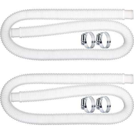 2 pcs Tuyau De Rechange De Piscine 32mm, Pctuyau De Piscine, Tuyau de Remplacement de Pompe de Filtration de Piscine (1,5 M) pour Intex 300 330 530 1000 GPH (1/5)