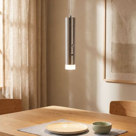 Suspension, plafonnier, variateur tactile, lampe torche LED, H 120 cm (1/5)