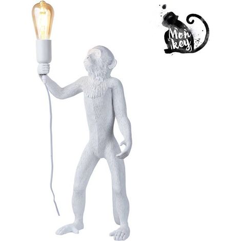 Lampada scimmia in resina "Micu"