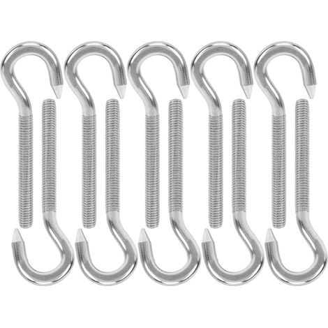 Packung mit 10 hochfesten Edelstahl-Schraubhaken für Becherhalter, geeignet für die chemische Industrie und den Maschinenbau (M4). (1/5)