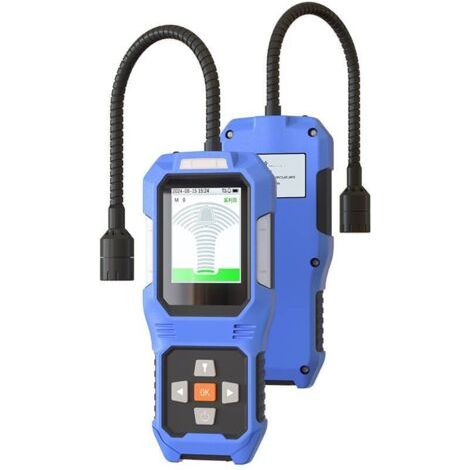Détecteur de fuites de réfrigérant rechargeable, détecteur de fuites de fréon avec 3 niveaux de sensibilité et 3 types d'alarme, pour CFC, HCFC, HFC, HFO, HC pour les secteurs automobile et domestique (1/5)