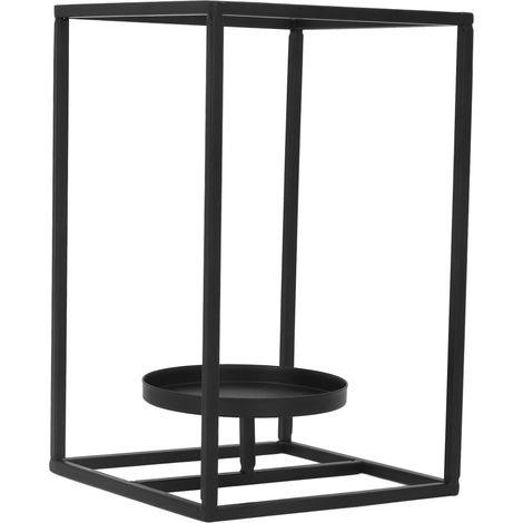 Porte-bougie rectangulaire en fer artisanal, style moderne géométrique, élégant pour bureau, meuble TV, déco intérieure (1/5)