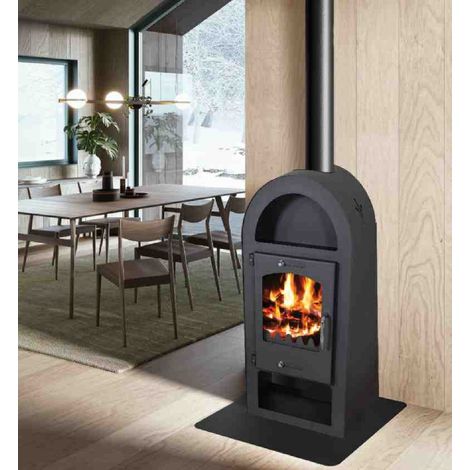 Kaminofen 9kW Holzofen Kachelofen Heizofen Holzfach Ofen Kamin A+ 56311 (1/5)