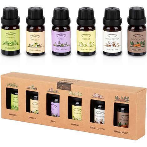 Set mit ätherischen Ölen für Luftbefeuchter/Diffusoren, 10 ml, 6 Stück